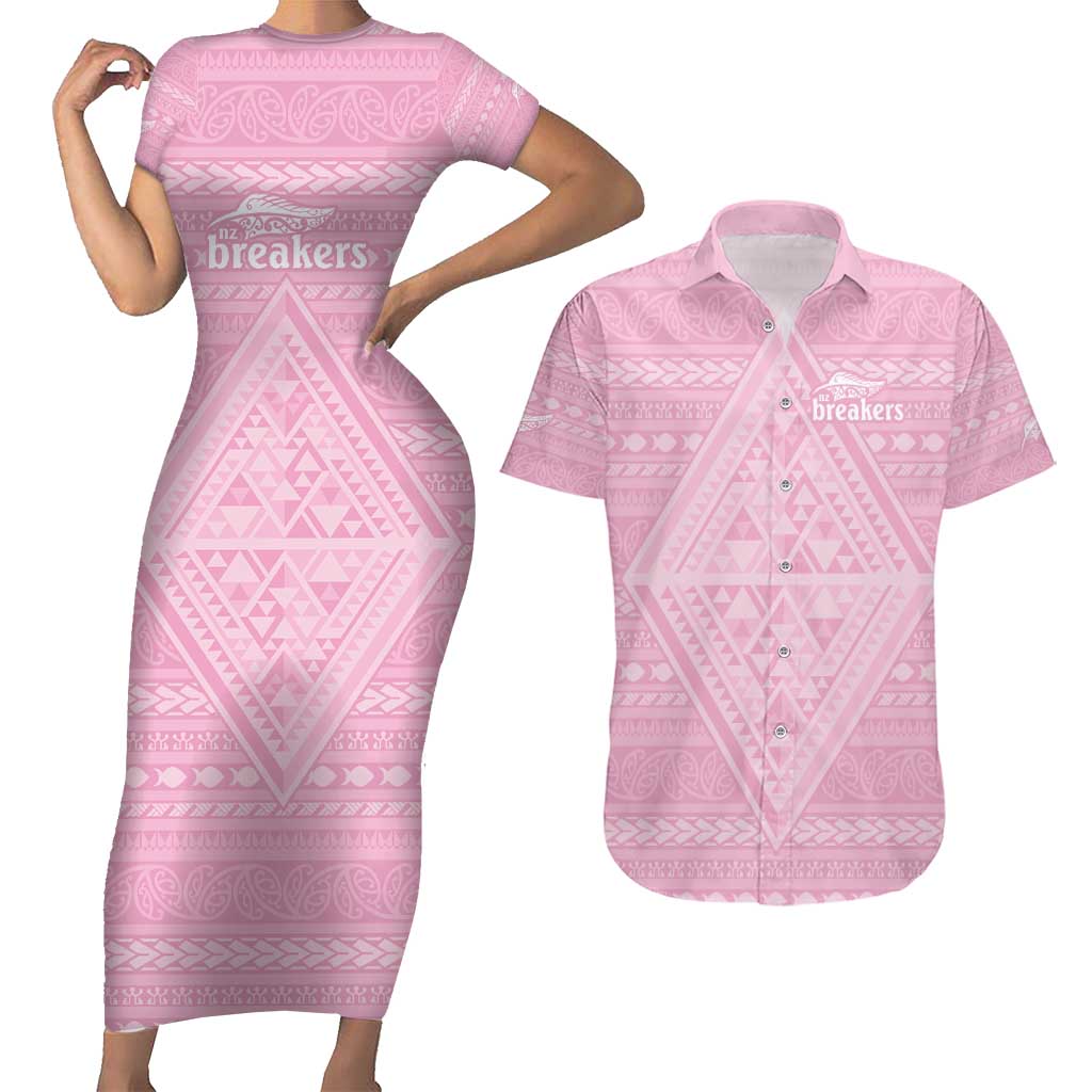 Custom New Zealand Basketball Indigenous Couples Matching Short Sleeve Bodycon Dress and Hawaiian Shirt - Aussie Hoodie