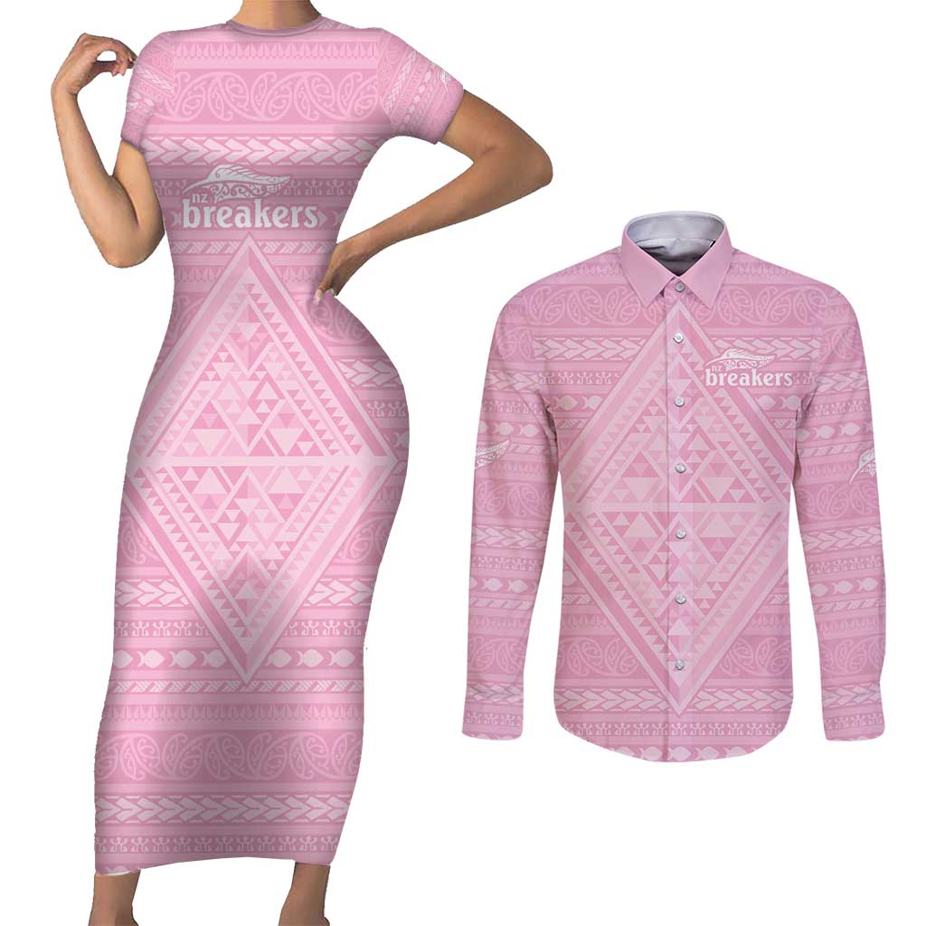 Custom New Zealand Basketball Indigenous Couples Matching Short Sleeve Bodycon Dress and Long Sleeve Button Shirt - Aussie Hoodie