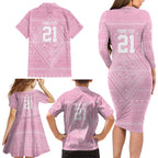 Custom New Zealand Basketball Indigenous Family Matching Long Sleeve Bodycon Dress and Hawaiian Shirt - Aussie Hoodie