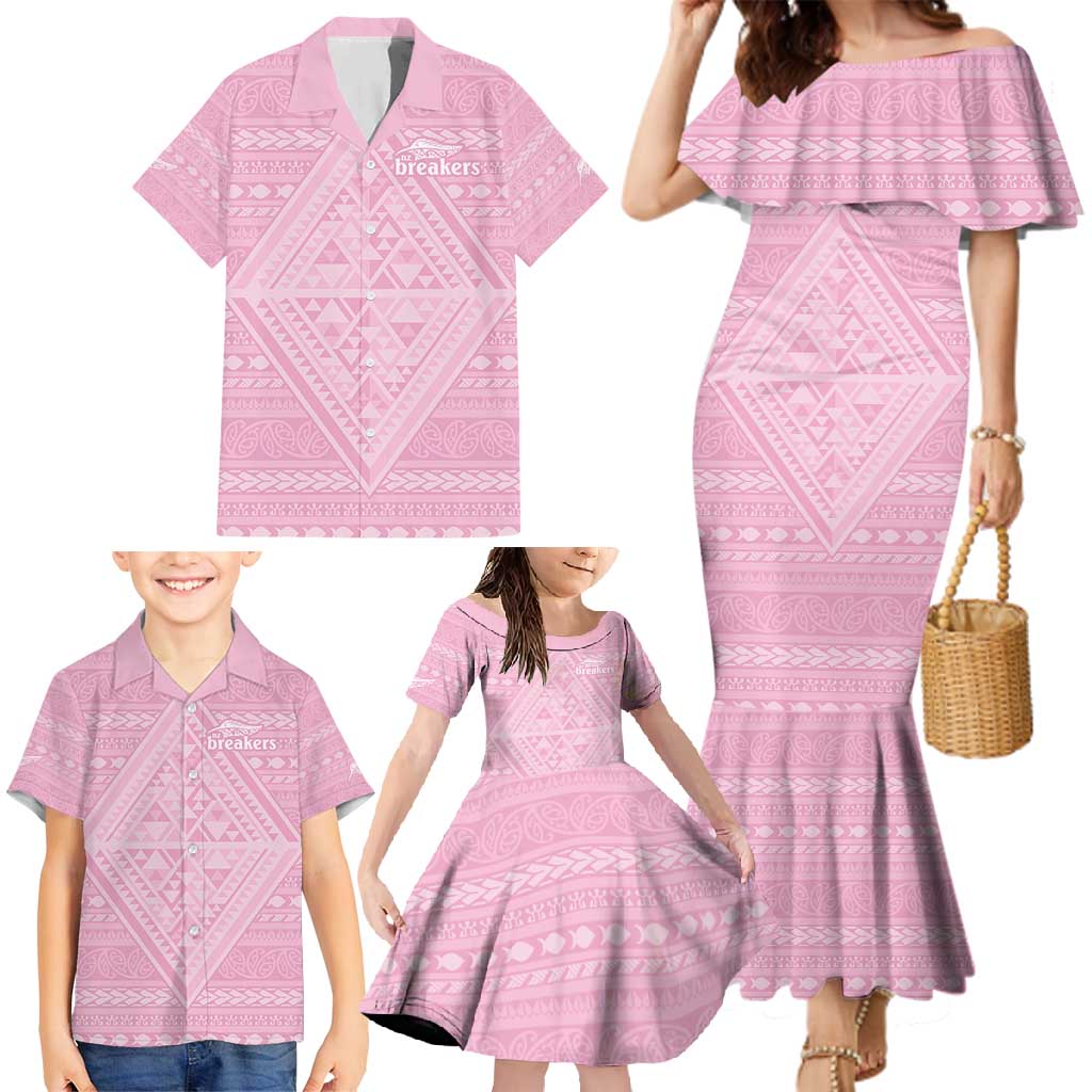 Custom New Zealand Basketball Indigenous Family Matching Mermaid Dress and Hawaiian Shirt - Aussie Hoodie