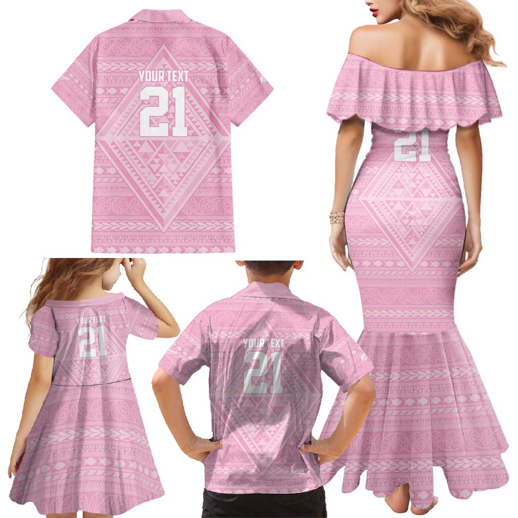 Custom New Zealand Basketball Indigenous Family Matching Mermaid Dress and Hawaiian Shirt - Aussie Hoodie