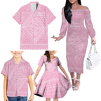 Custom New Zealand Basketball Indigenous Family Matching Off The Shoulder Long Sleeve Dress and Hawaiian Shirt - Aussie Hoodie