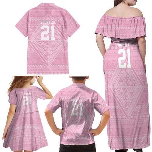 Custom New Zealand Basketball Indigenous Family Matching Off Shoulder Maxi Dress and Hawaiian Shirt - Aussie Hoodie