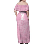 Custom New Zealand Basketball Indigenous Family Matching Off Shoulder Maxi Dress and Hawaiian Shirt - Aussie Hoodie