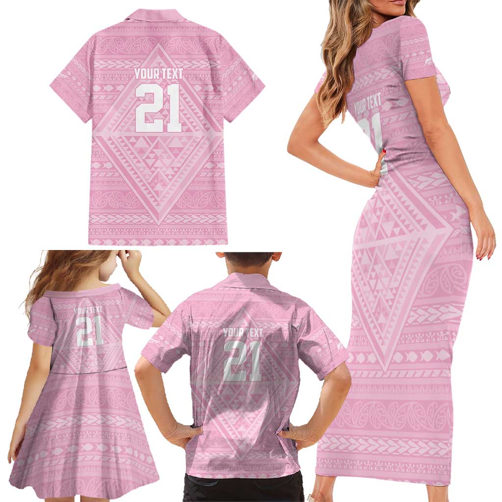 Custom New Zealand Basketball Indigenous Family Matching Short Sleeve Bodycon Dress and Hawaiian Shirt - Aussie Hoodie
