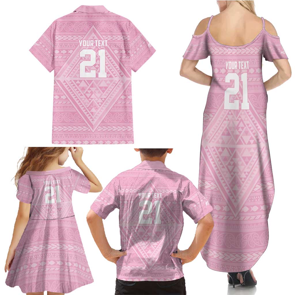 Custom New Zealand Basketball Indigenous Family Matching Summer Maxi Dress and Hawaiian Shirt - Aussie Hoodie