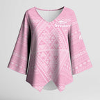 Custom New Zealand Basketball Indigenous Kimono Sleeve Blouse - Aussie Hoodie