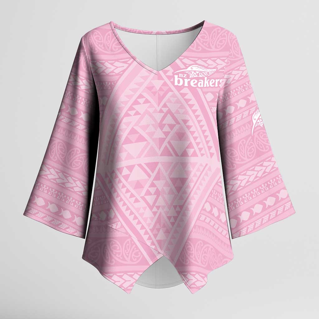 Custom New Zealand Basketball Indigenous Kimono Sleeve Blouse - Aussie Hoodie