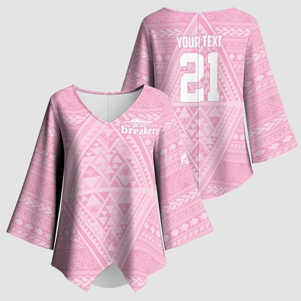 Custom New Zealand Basketball Indigenous Kimono Sleeve Blouse - Aussie Hoodie
