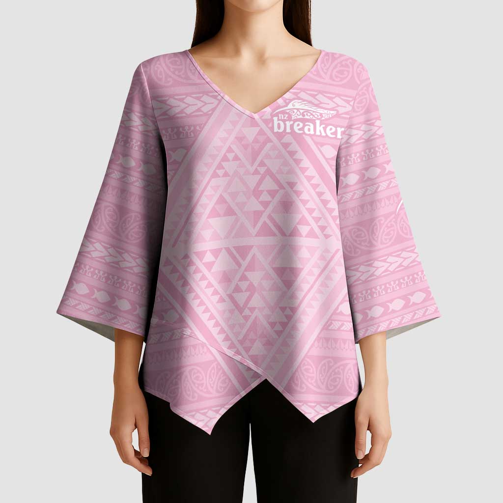 Custom New Zealand Basketball Indigenous Kimono Sleeve Blouse - Aussie Hoodie