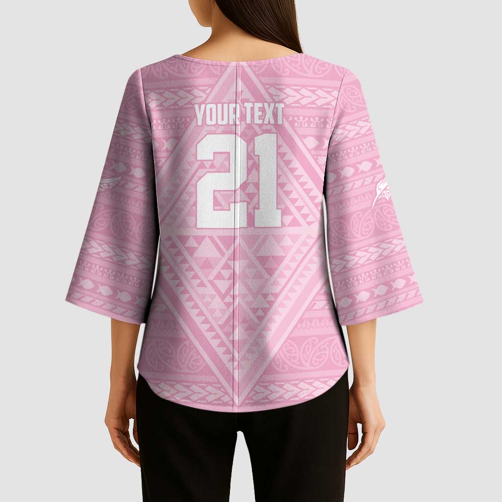 Custom New Zealand Basketball Indigenous Kimono Sleeve Blouse - Aussie Hoodie