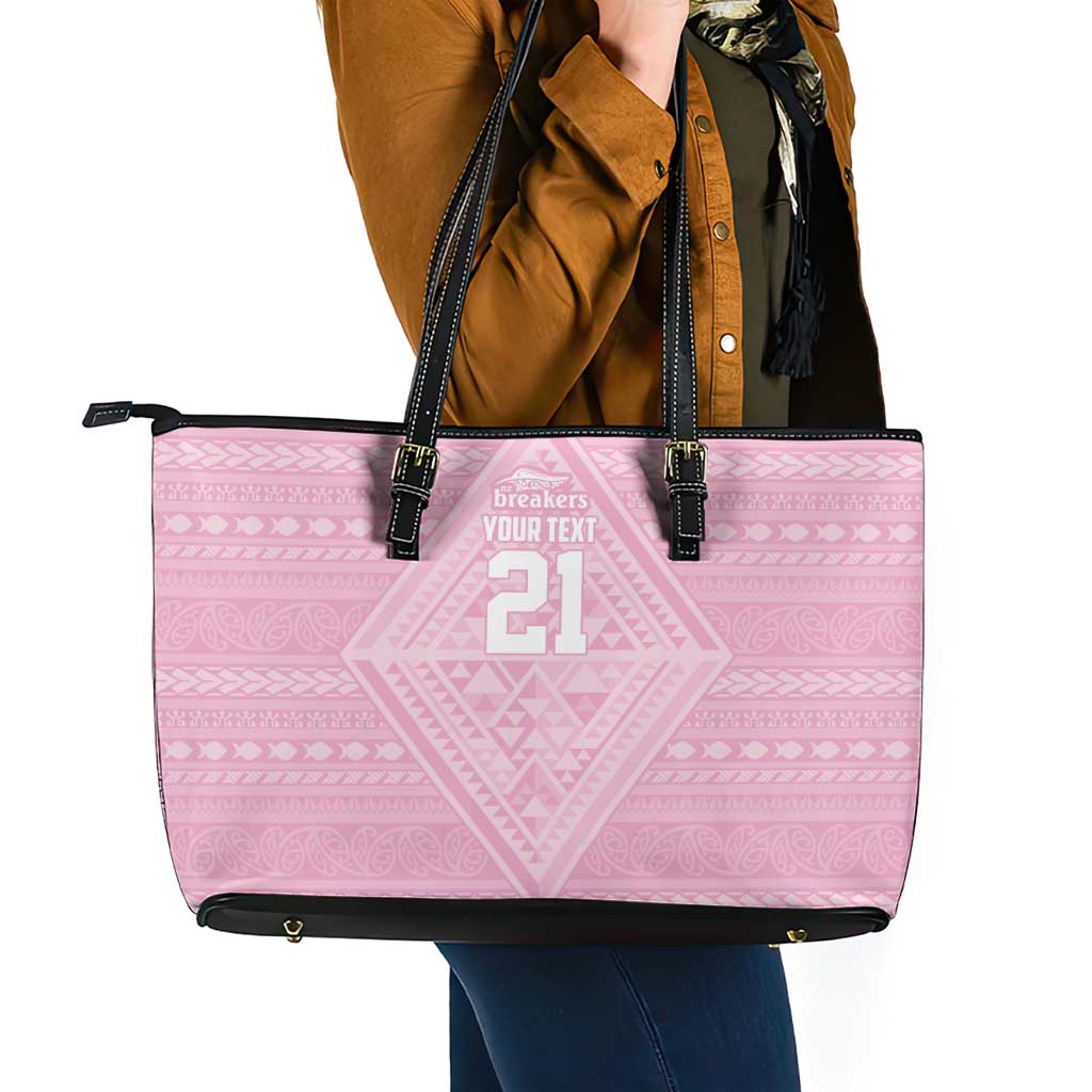 Custom New Zealand Basketball Indigenous Leather Tote Bag - Aussie Hoodie