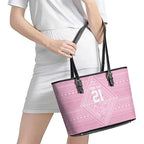 Custom New Zealand Basketball Indigenous Leather Tote Bag - Aussie Hoodie