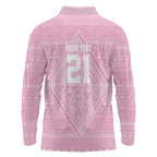 Custom New Zealand Basketball Indigenous Long Sleeve Polo Shirt - Aussie Hoodie