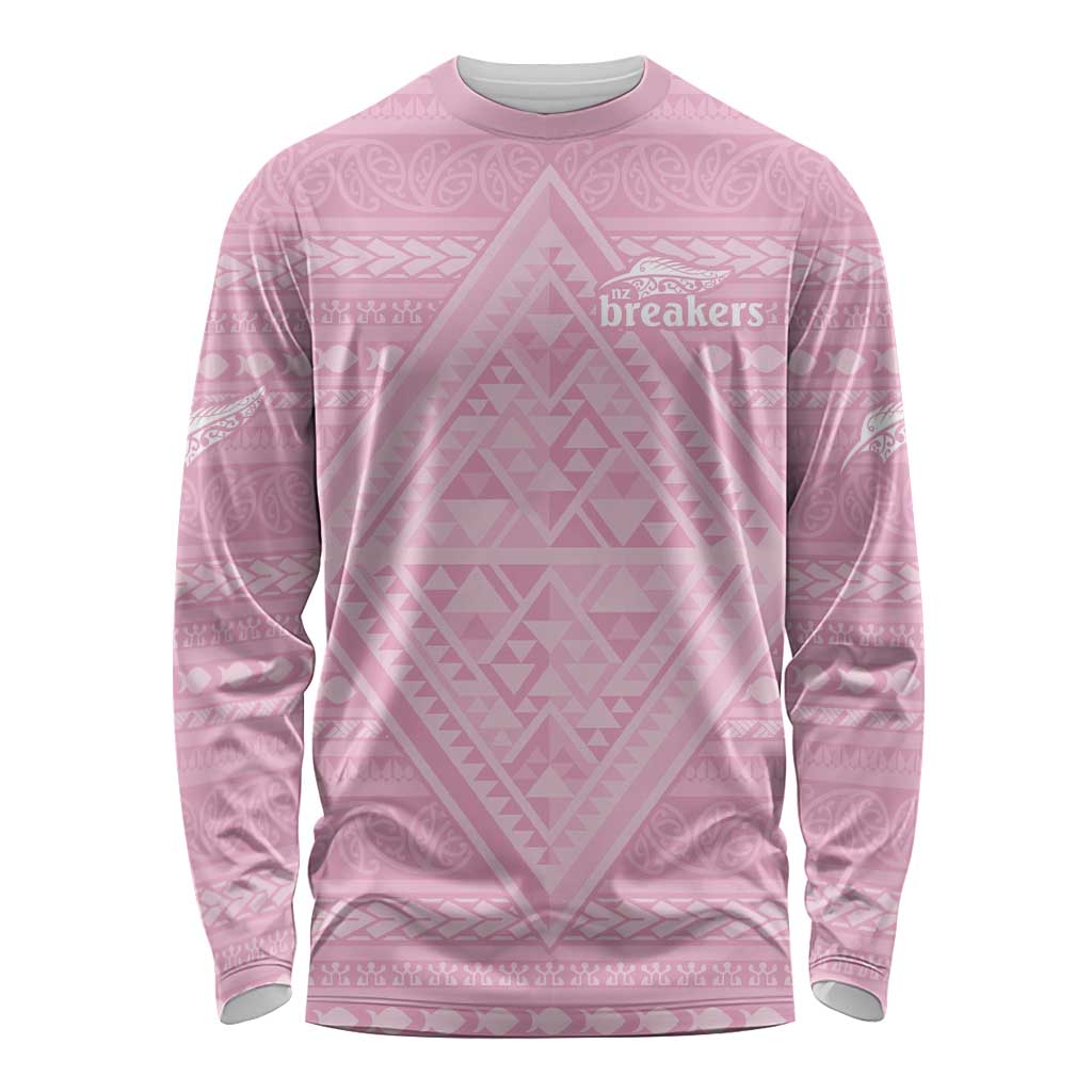 Custom New Zealand Basketball Indigenous Long Sleeve Shirt - Aussie Hoodie