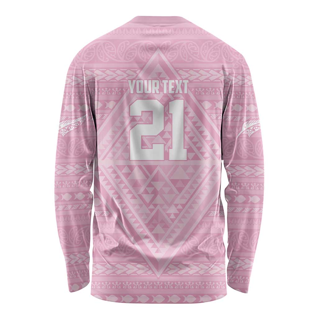 Custom New Zealand Basketball Indigenous Long Sleeve Shirt - Aussie Hoodie