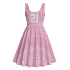 Custom New Zealand Basketball Indigenous Midi Dress - Aussie Hoodie