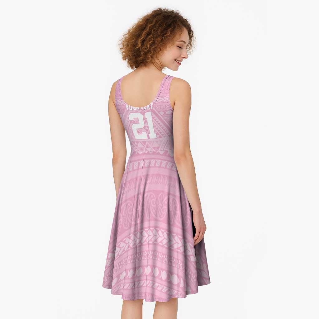 Custom New Zealand Basketball Indigenous Midi Dress - Aussie Hoodie