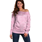 Custom New Zealand Basketball Indigenous Off Shoulder Sweater - Aussie Hoodie