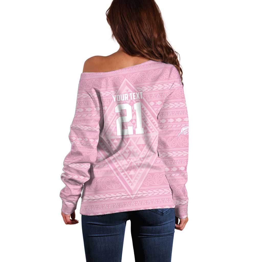 Custom New Zealand Basketball Indigenous Off Shoulder Sweater - Aussie Hoodie