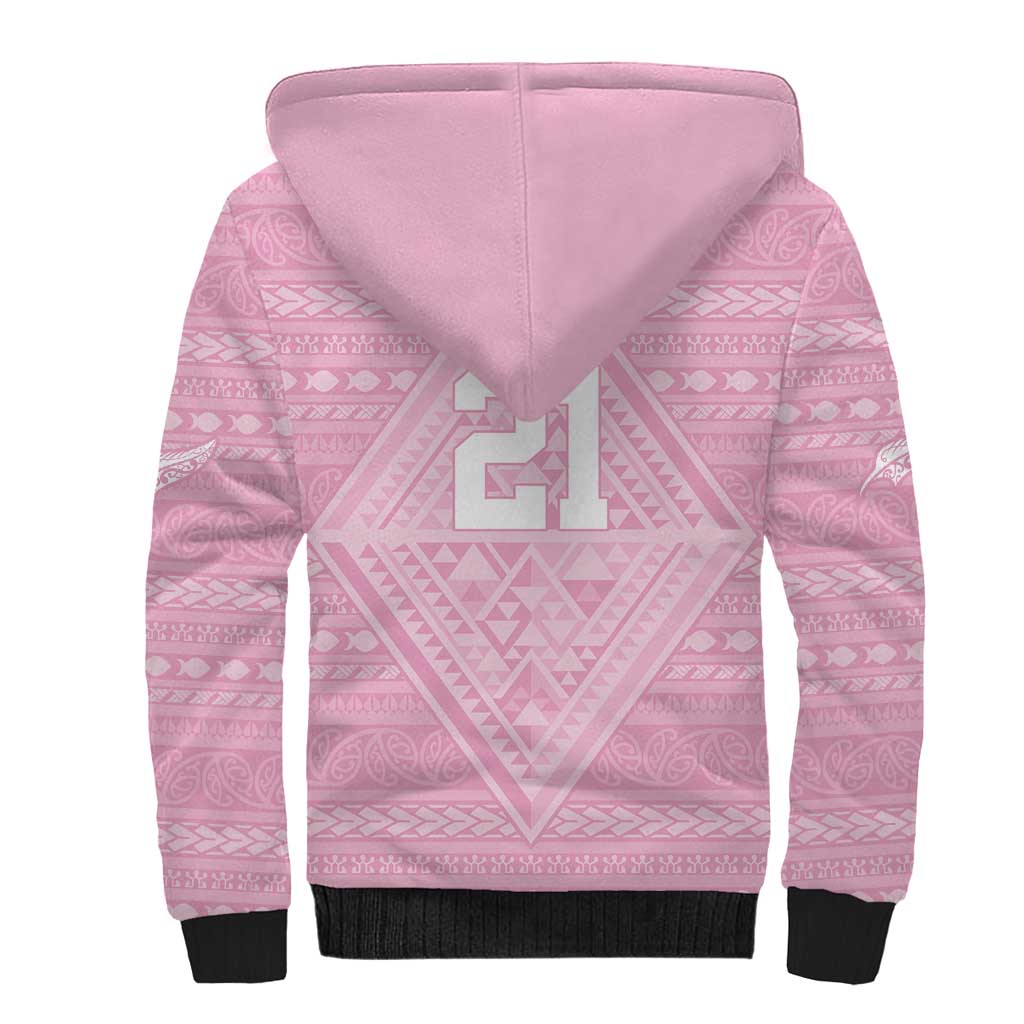 Custom New Zealand Basketball Indigenous Sherpa Hoodie - Aussie Hoodie