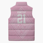 Custom New Zealand Basketball Indigenous Sleeveless Puffer Jacket - Aussie Hoodie