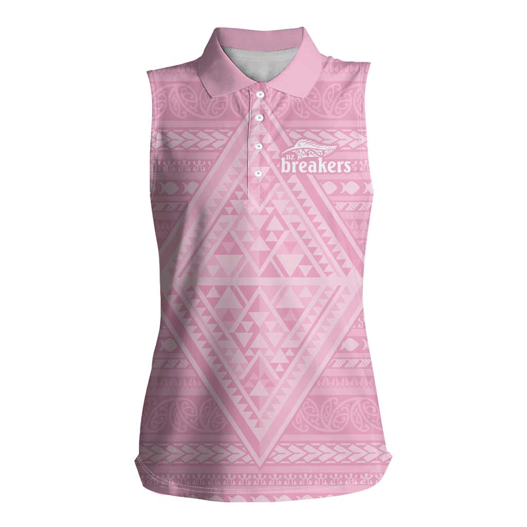 Custom New Zealand Basketball Indigenous Women Sleeveless Polo Shirt - Aussie Hoodie