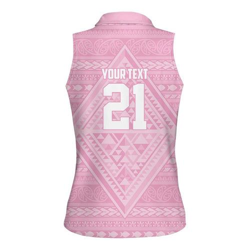 Custom New Zealand Basketball Indigenous Women Sleeveless Polo Shirt - Aussie Hoodie