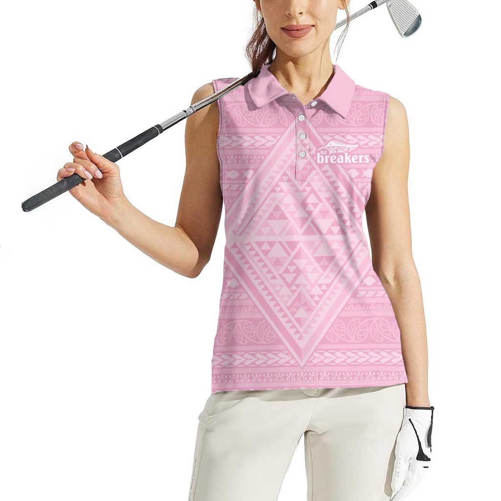 Custom New Zealand Basketball Indigenous Women Sleeveless Polo Shirt - Aussie Hoodie