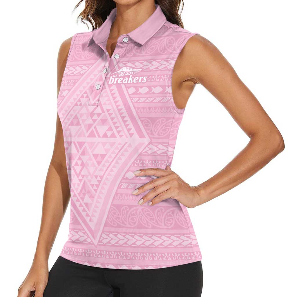 Custom New Zealand Basketball Indigenous Women Sleeveless Polo Shirt - Aussie Hoodie