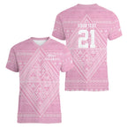 Custom New Zealand Basketball Indigenous Women V-Neck T-Shirt - Aussie Hoodie