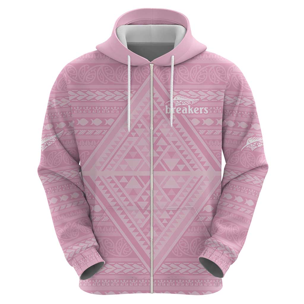 Custom New Zealand Basketball Indigenous Zip Hoodie - Aussie Hoodie