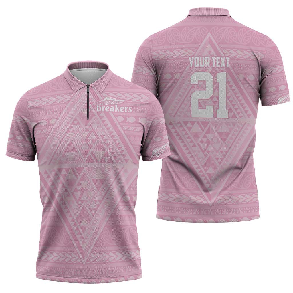 Custom New Zealand Basketball Indigenous Zipper Polo Shirt - Aussie Hoodie