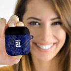 Custom Basketball New Zealand AirPods Case Blue Maori Ta Moko Indigenous - Aussie Hoodie