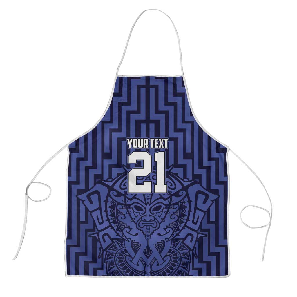 Custom Basketball New Zealand Apron Blue Maori Ta Moko Indigenous - Aussie Hoodie