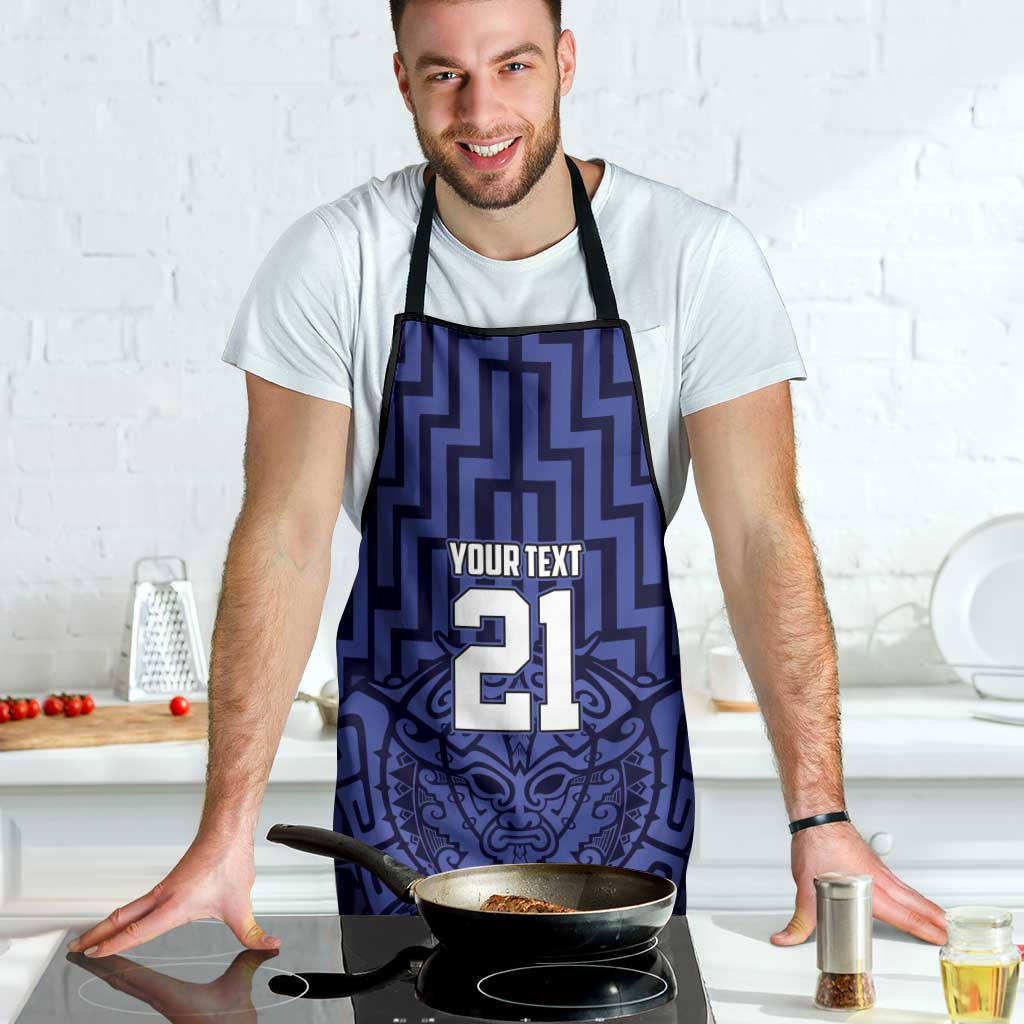 Custom Basketball New Zealand Apron Blue Maori Ta Moko Indigenous - Aussie Hoodie