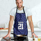 Custom Basketball New Zealand Apron Blue Maori Ta Moko Indigenous - Aussie Hoodie