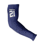 Custom Basketball New Zealand Arm Sleeves Blue Maori Ta Moko Indigenous - Aussie Hoodie