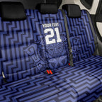 Custom Basketball New Zealand Back Car Seat Cover Blue Maori Ta Moko Indigenous - Aussie Hoodie