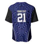 Custom Basketball New Zealand Baseball Jersey Blue Maori Ta Moko Indigenous - Aussie Hoodie