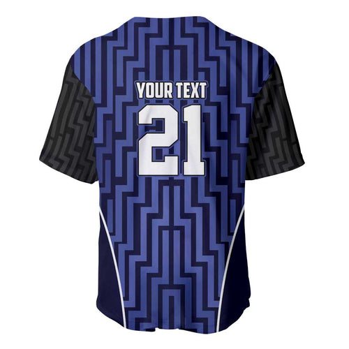 Custom Basketball New Zealand Baseball Jersey Blue Maori Ta Moko Indigenous - Aussie Hoodie