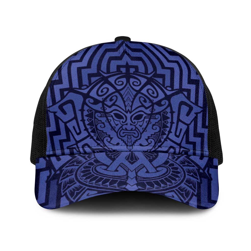 Basketball New Zealand Baseball Net Cap Blue Maori Ta Moko Indigenous - Aussie Hoodie