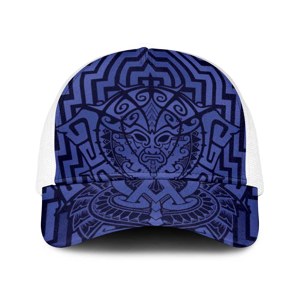 Basketball New Zealand Baseball Net Cap Blue Maori Ta Moko Indigenous - Aussie Hoodie