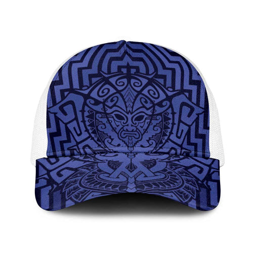 Basketball New Zealand Baseball Net Cap Blue Maori Ta Moko Indigenous - Aussie Hoodie