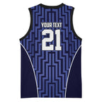 Custom Basketball New Zealand Basketball Jersey Blue Maori Ta Moko Indigenous - Aussie Hoodie