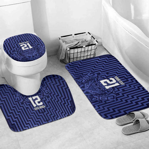 Custom Basketball New Zealand Bathroom Set Blue Maori Ta Moko Indigenous - Aussie Hoodie