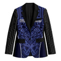 Custom Basketball New Zealand Blazer Blue Maori Ta Moko Indigenous - Aussie Hoodie