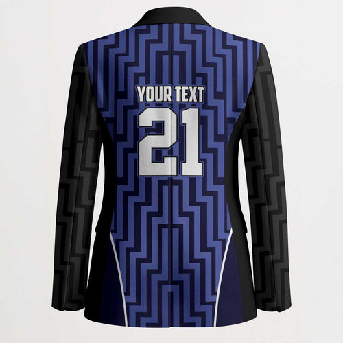 Custom Basketball New Zealand Blazer Blue Maori Ta Moko Indigenous - Aussie Hoodie
