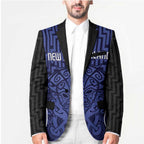 Custom Basketball New Zealand Blazer Blue Maori Ta Moko Indigenous - Aussie Hoodie