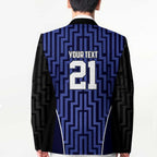 Custom Basketball New Zealand Blazer Blue Maori Ta Moko Indigenous - Aussie Hoodie